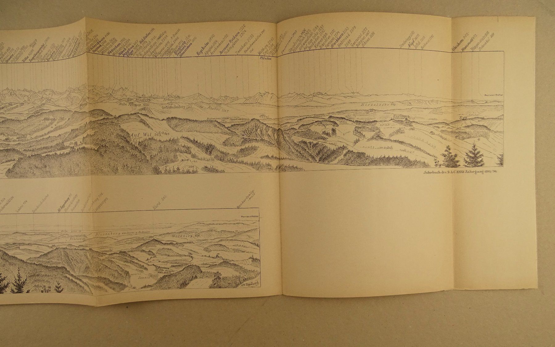 Cartine & Atlanti: PANORAMA VOM HÖRNLI 1896 – Usato da Grüningen venduto da Kartensammler 4