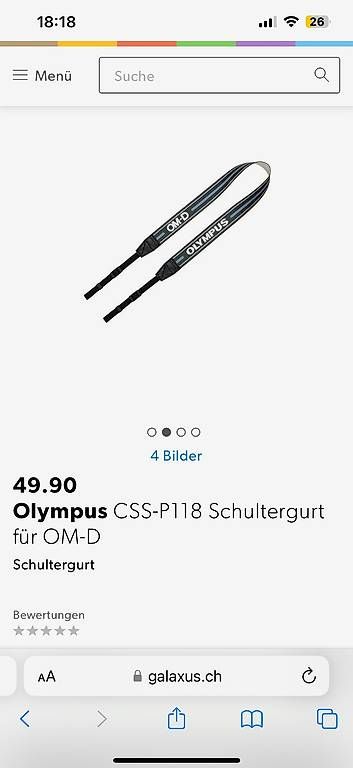 Altri Accessori: Schultergurt Olympus OM-D E-M1 Mark II – Usato da Binningen venduto da Lumbatius 1