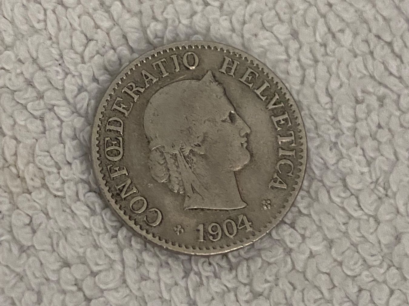 Tutti le monete: 5 centimes/rappen 1904 – Usato da Nyon venduto da Ilmi09