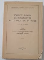 L'Abbaye Royale de Romainmôtier - Thèse Droit Ancien