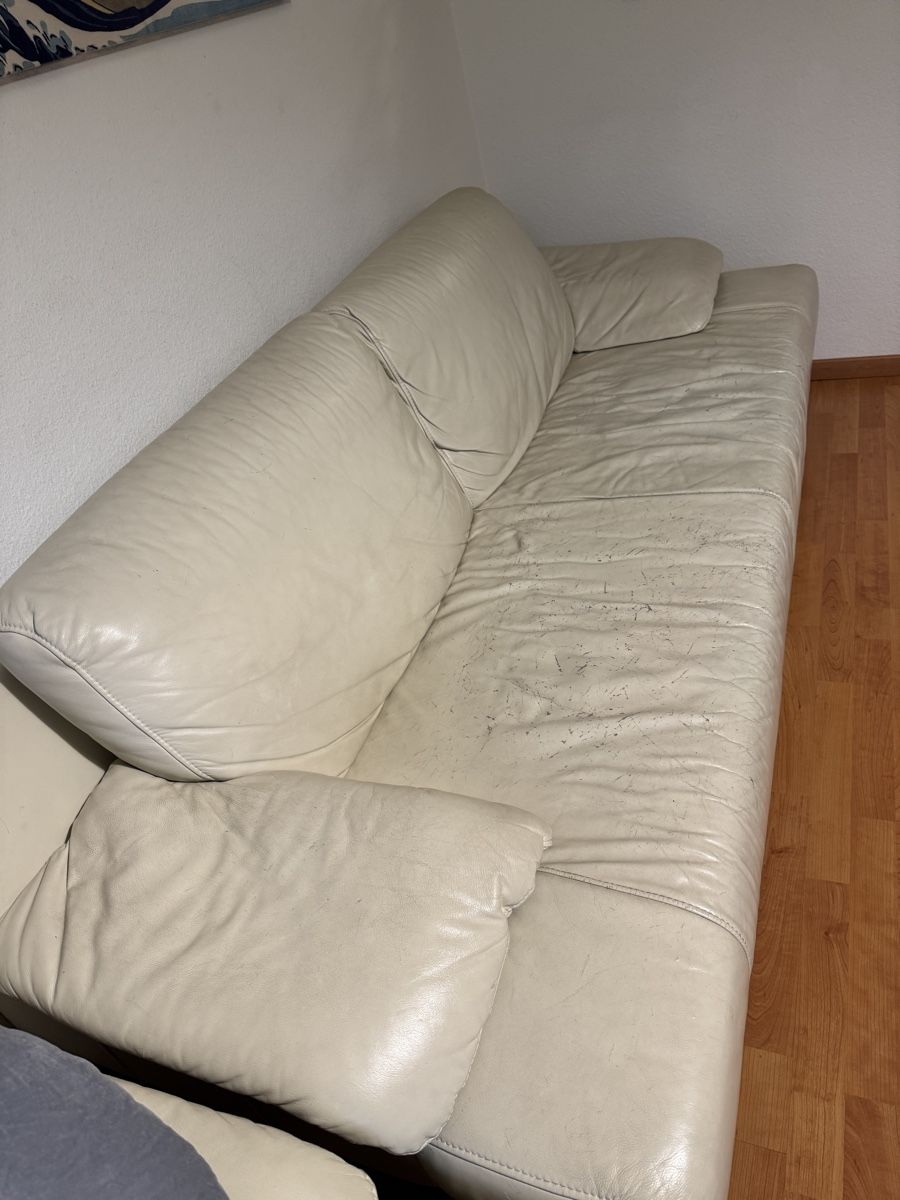 Divani: 2x Ledersofas mit grosser Ottomane – Usato da Zürich venduto da and_9jfk 3