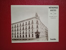 Lourdes France Hotel Metropole kleine Broschüre