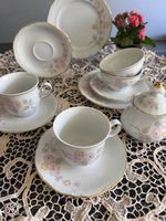 Vintage-Set Winterling Theresa, 12-tlg., Blumen & Gold