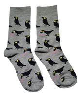 Socken schwarzer Rabe / Wurm / Crow
