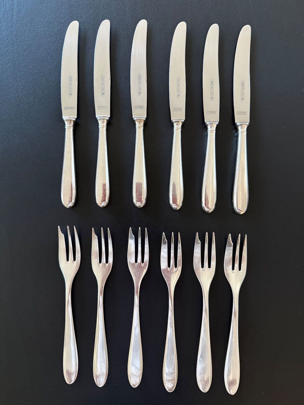 Set di posate: Wellner Besteckset, 12-teilig, versilbert – Usato da Zürich venduto da leo0105
