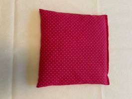 Kirschkernkissen, Wärmekissen, pink mit weissen Punkten