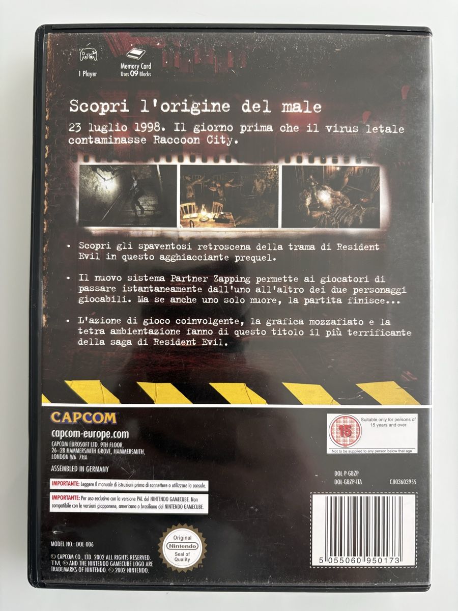 Nintendo Giochi: 🔥 Resident Evil Zero - Nintendo GameCube - Complete - Mint – Nuovo (secondo la descrizione) da Zürich venduto da Collecting-World 1
