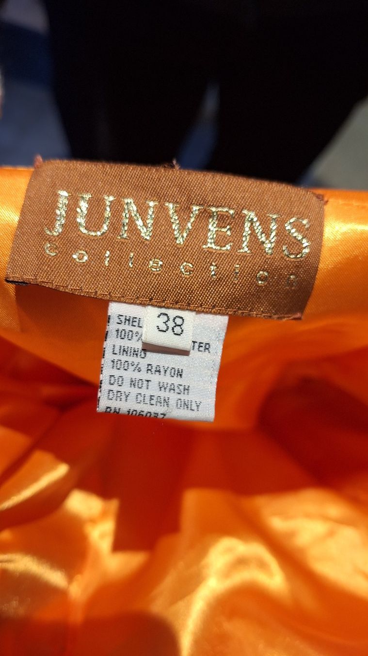 Vestiti: Abendkleid Cocktailkleid Orange Blume - Junvens Grösse 38 – Usato da Altstätten SG venduto da bon_sy7p 3