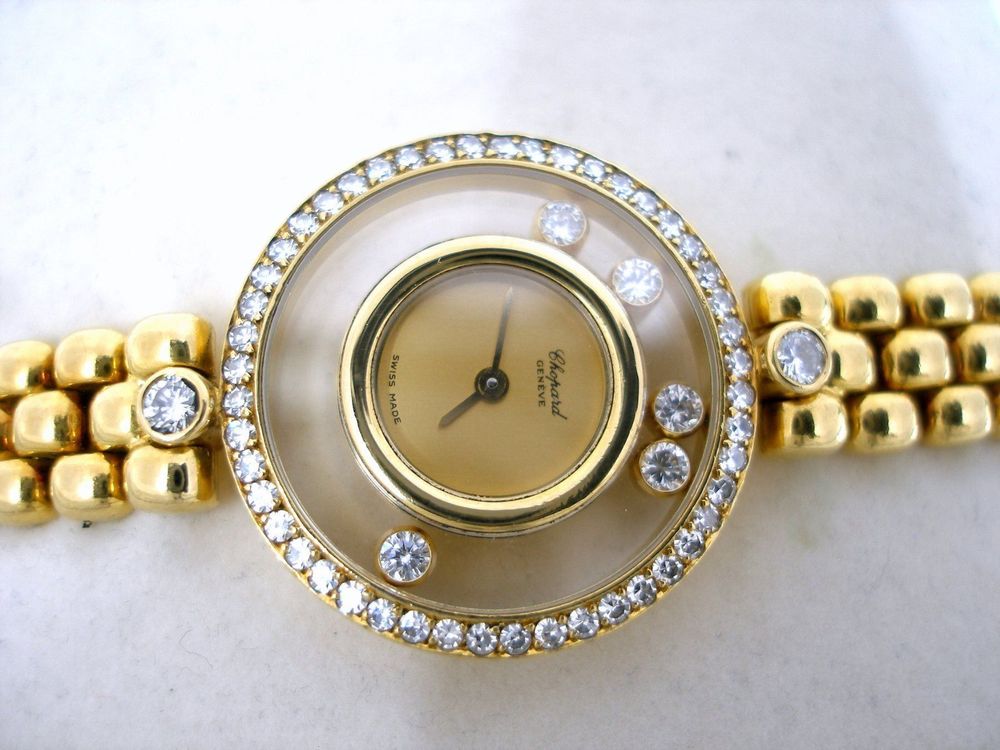 CHOPARD HAPPY DIAMOND 18K GG DIAMANTEN REF. 4103 DAMENUHR