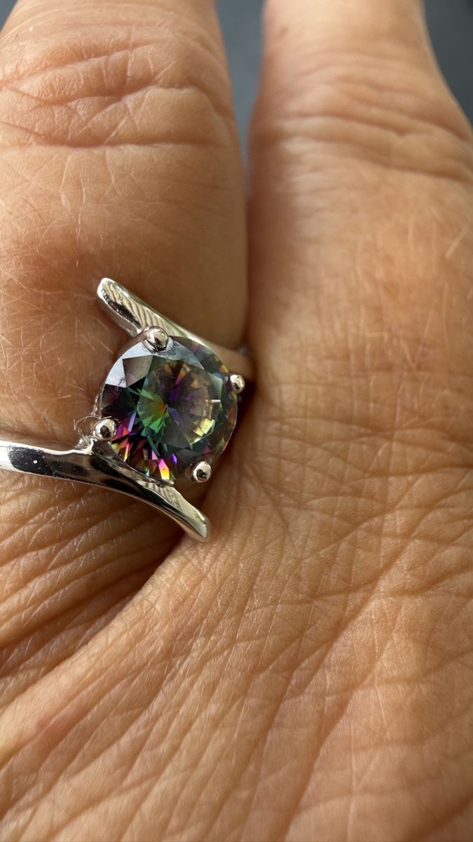 Anelli: Silberring mit 7 Color- Zirkonia, Gr 56 – Nuovo e nell'imballaggio originale da Ebikon venduto da Leonidas2 2