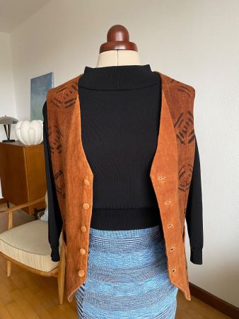 Gilet pour homme terre cuite