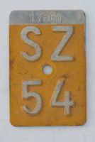 Velonummer SZ 54