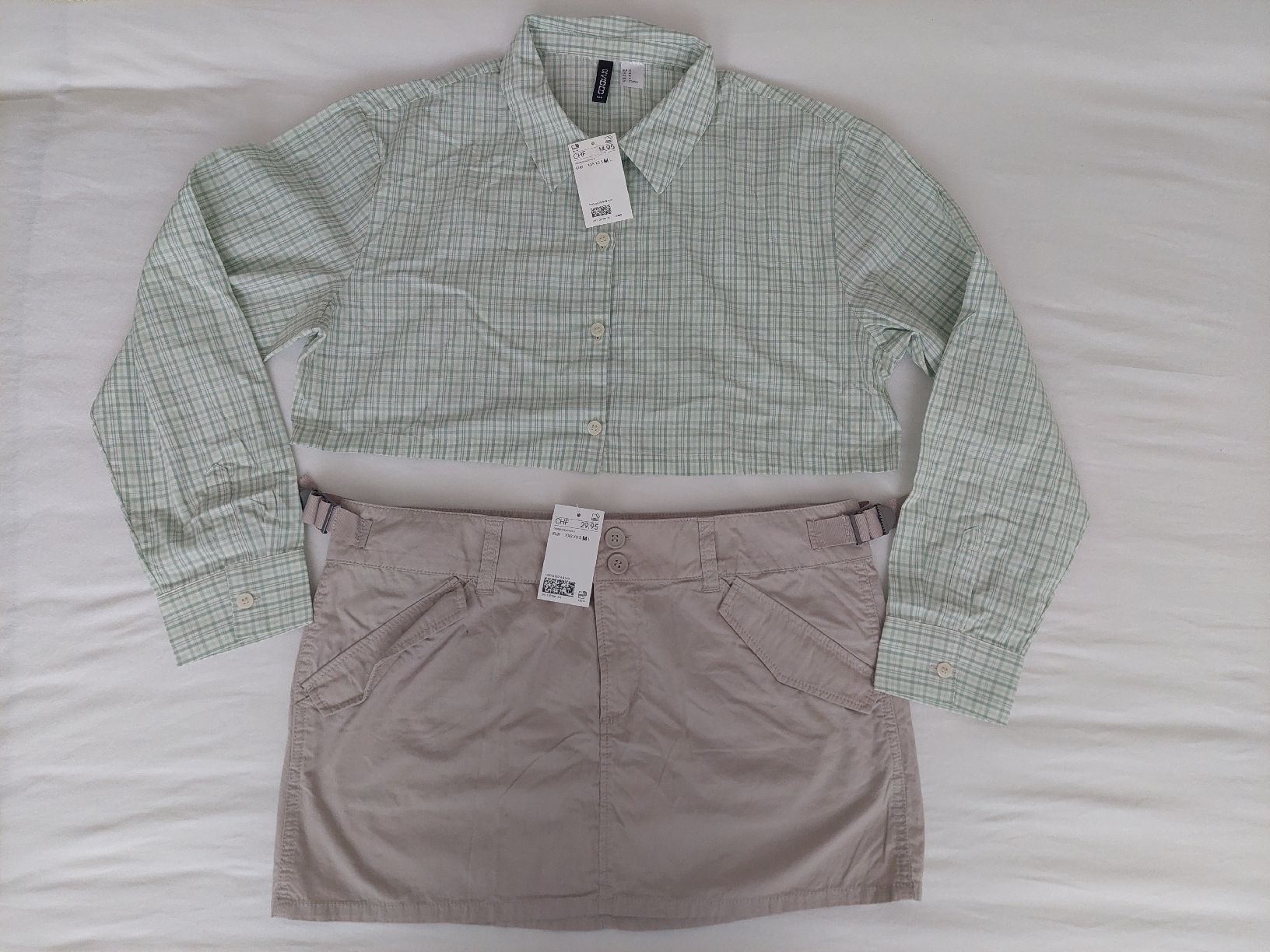 H&M Lotti di vestiti: NEU! Set: H&M Langarm Bluse & Rock Gr. M – Nuovo e nell'imballaggio originale da Flims Dorf venduto da Truemorish