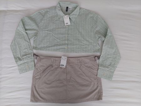 NEU! Set: H&M Langarm Bluse & Rock Gr. M