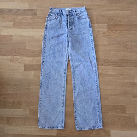 Mango Jeans Wide Leg Hellblau, Gr. 36