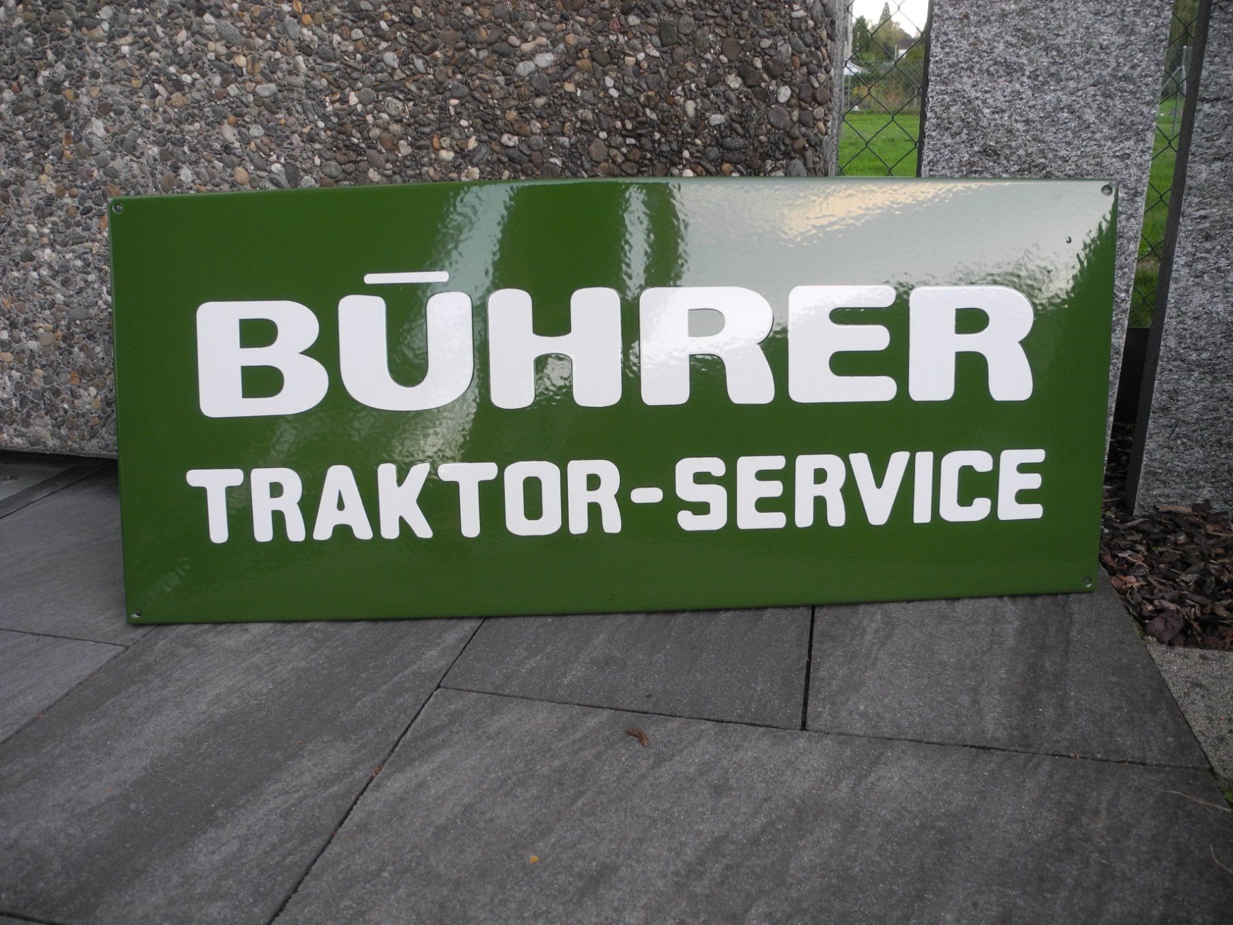 Insegne: GROSSES BÜHRER SERVICE EMAILSCHILD – Nuovo (secondo la descrizione) da Reinach AG venduto da Huckleberrysix 1