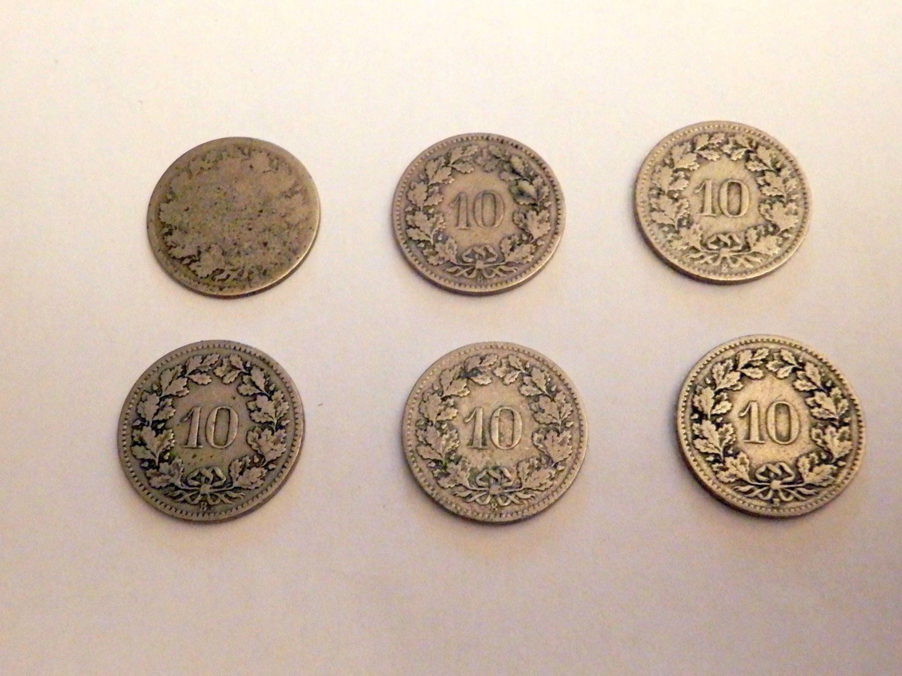 Tutti le monete: Lot 10Rp. 1850 - 1907, diverse, s - ss – Usato da Ueberstorf venduto da dinbau 7
