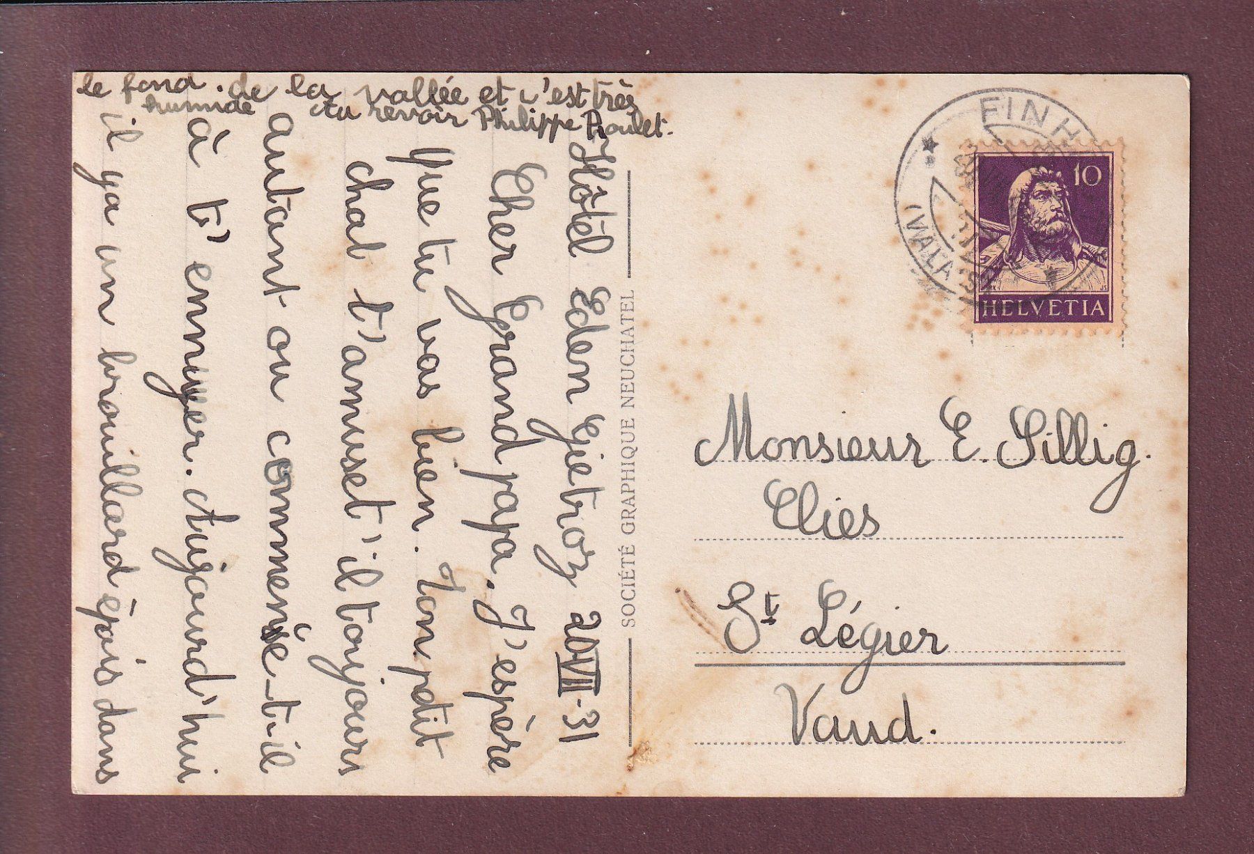 Ansichtskarten: BARBERINE - Barrage et lac - 1931 – Gebraucht aus Pully von nicecards 1