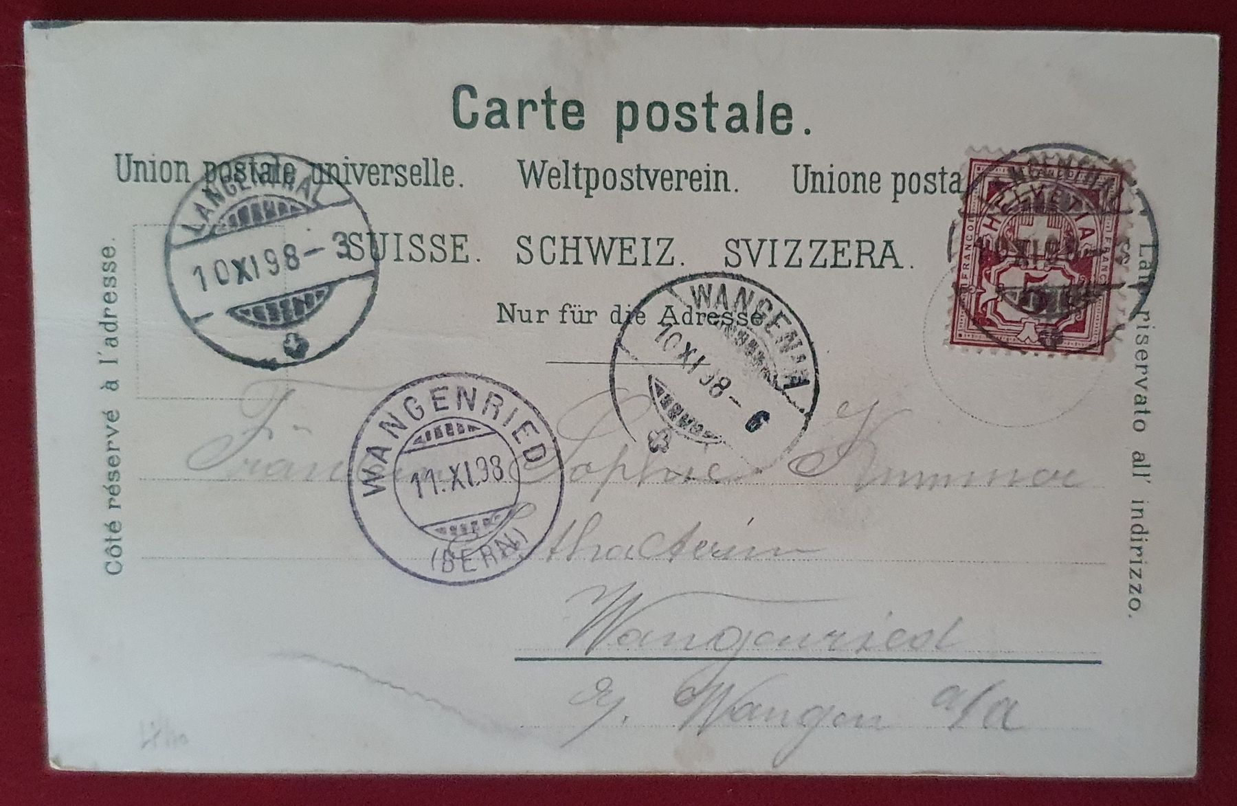 Cartoline postali: Gruss aus Glarus 1898 – Usato da Kreuzlingen venduto da Rschweiz1 1