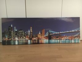 Leinwandbild Brooklyn Blue New York 50x150 cm
