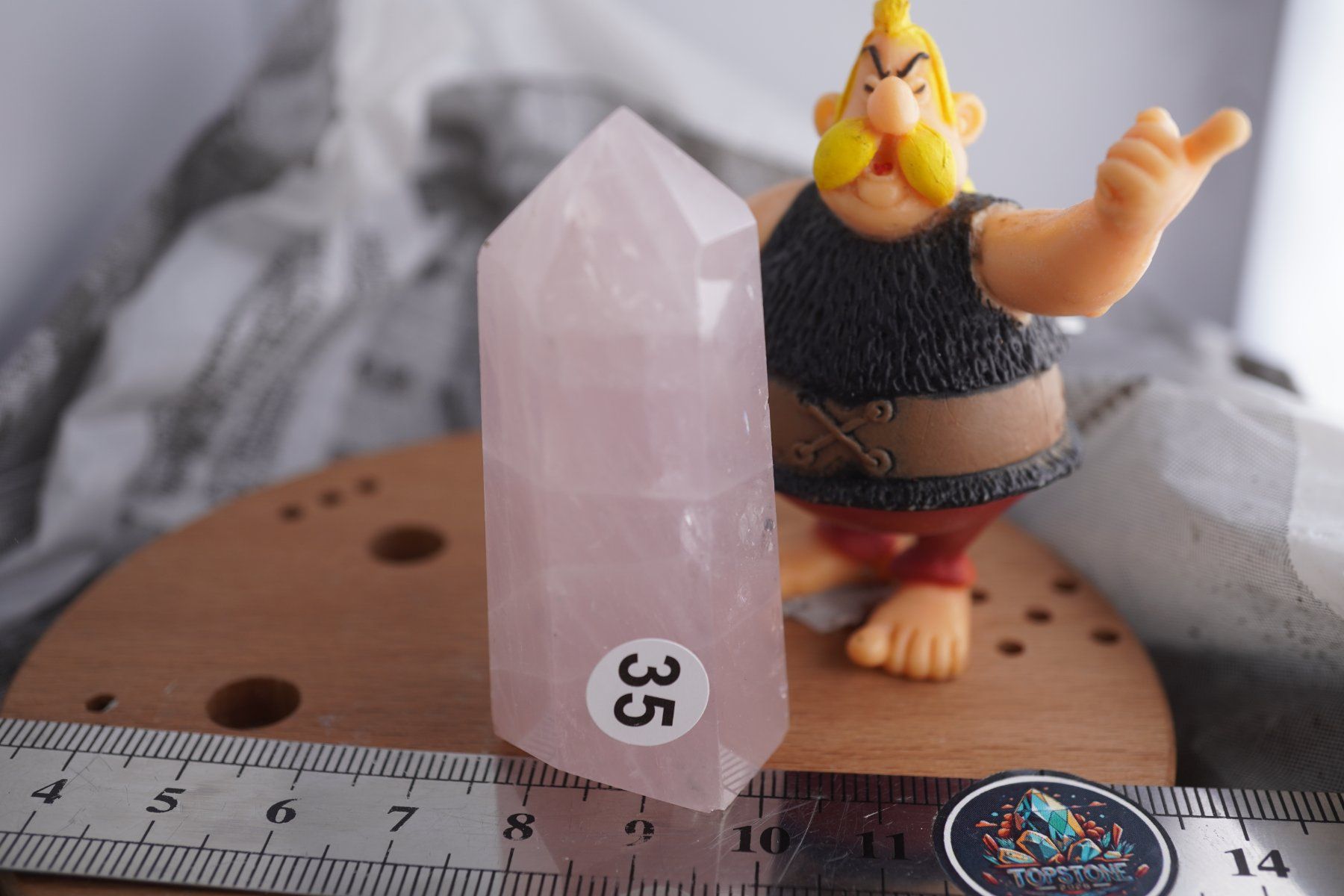Minerali & Pietre curative: Rosenquarz   Spitze        Spitze 60mm x 23mm – Nuovo e nell'imballaggio originale da Eschenbach SG venduto da topstone 6