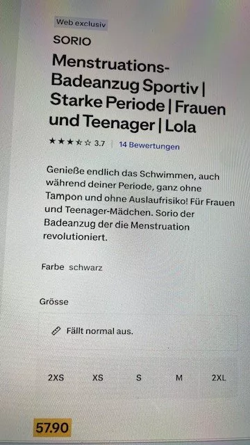 Badekleider & Bikinis: Menstruations-Badeanzug – Neu und originalverpackt aus Köniz von Lusaka 3