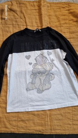 Twinset Langarmshirt Gr. 164/14J mit Strass neu