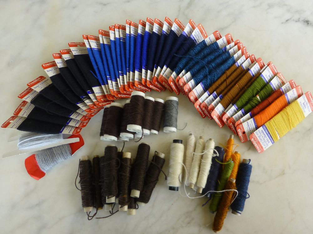 Assortimento Filo Per Rammendo Stopfgarn Stopftwist - 6 Gomitoli Da 20m In Cotone 100%, Colori Assortiti (bianco, Nero, Grigio, Rosso, Blu, Beige) - 2