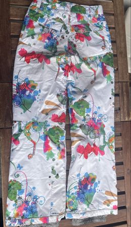 Fröhliche Skihose Spyder weiss bunt Grösse 164