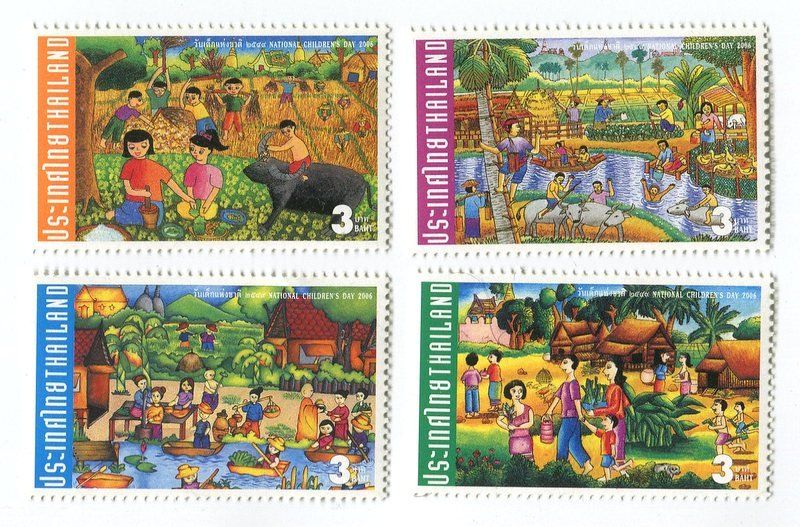Tutti i francobolli: Briefmarken "Kinder". Thailand. – Nuovo e nell'imballaggio originale da Basel venduto da Butsch5