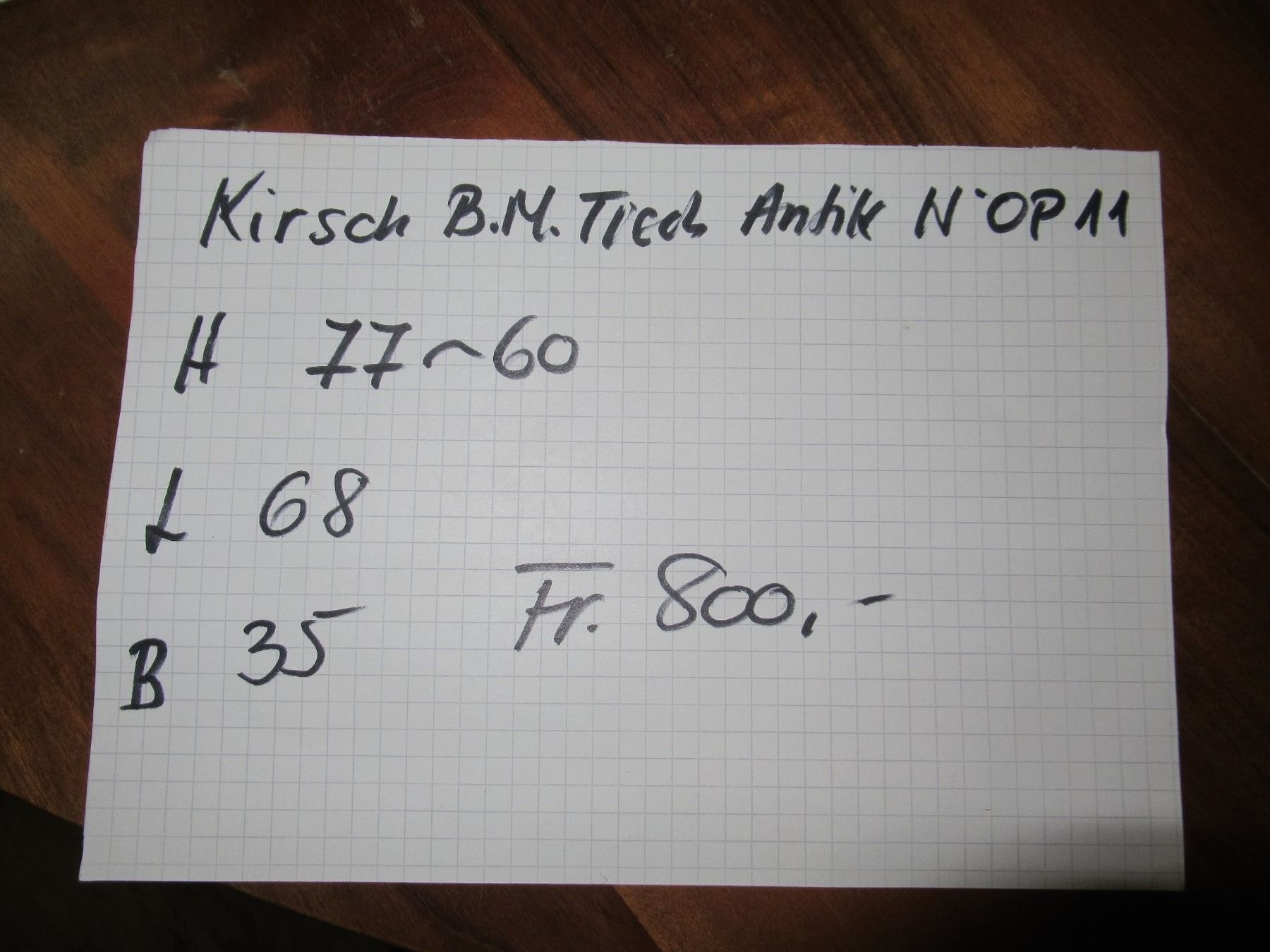 Tavoli: Biedermeier Tischlein (Kirschbaum) – Usato da Berg SG venduto da Pizza58 6