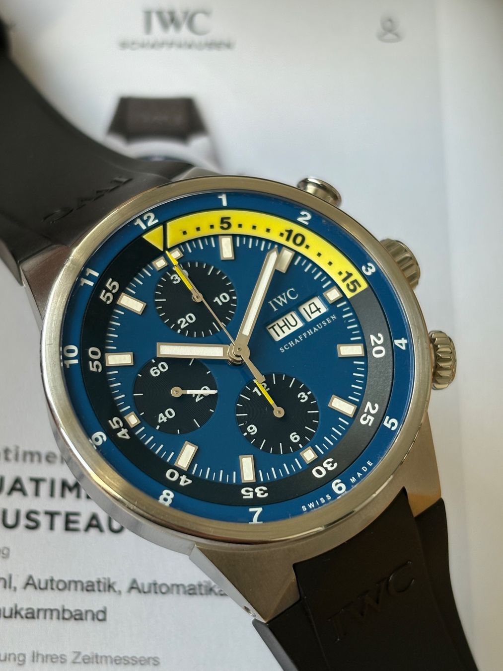 IWC Orologi: IWC Aquatimer Chronograph Cousteau Divers Calypso Edition – Usato da Birsfelden venduto da Mynos 2