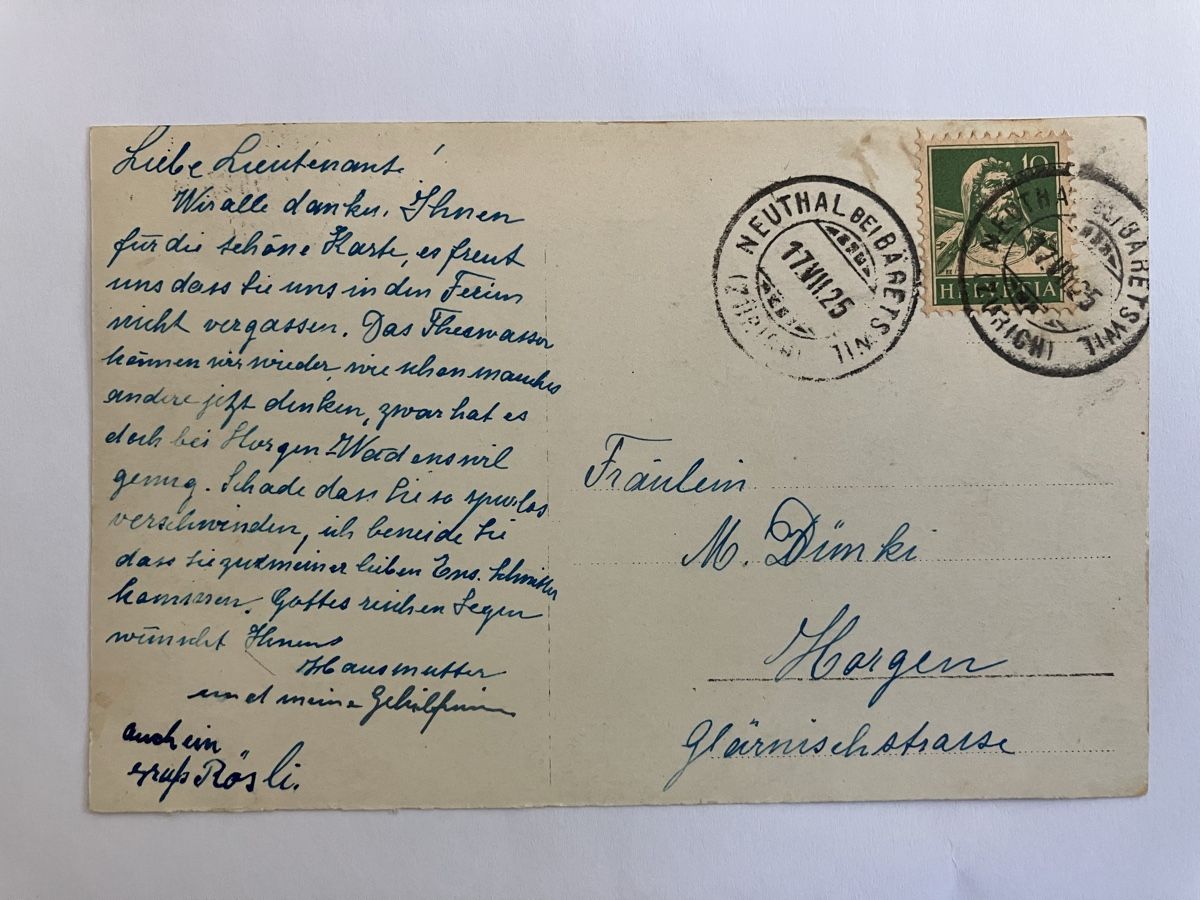 Ansichtskarten: Hof, Neuthal, Bäretswil 1925 – Gebraucht aus Bauma von Baumer71 1
