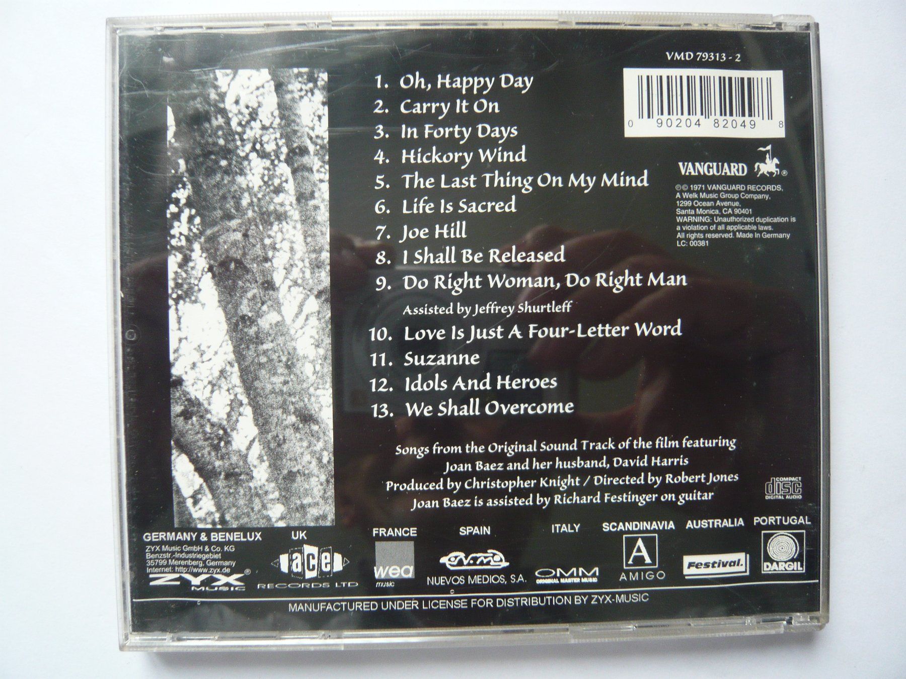 CD: JOAN BAEZ Carry It On – Usato da Winterthur venduto da Cajun 1