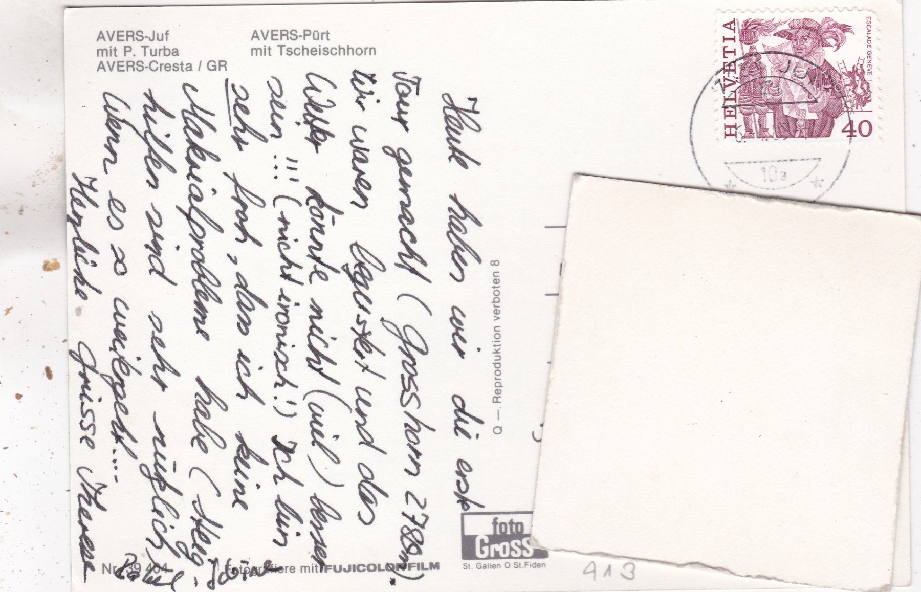 Cartes postales: Avers 1983 – D'occasion à Herisau par Lisegrat2008 1