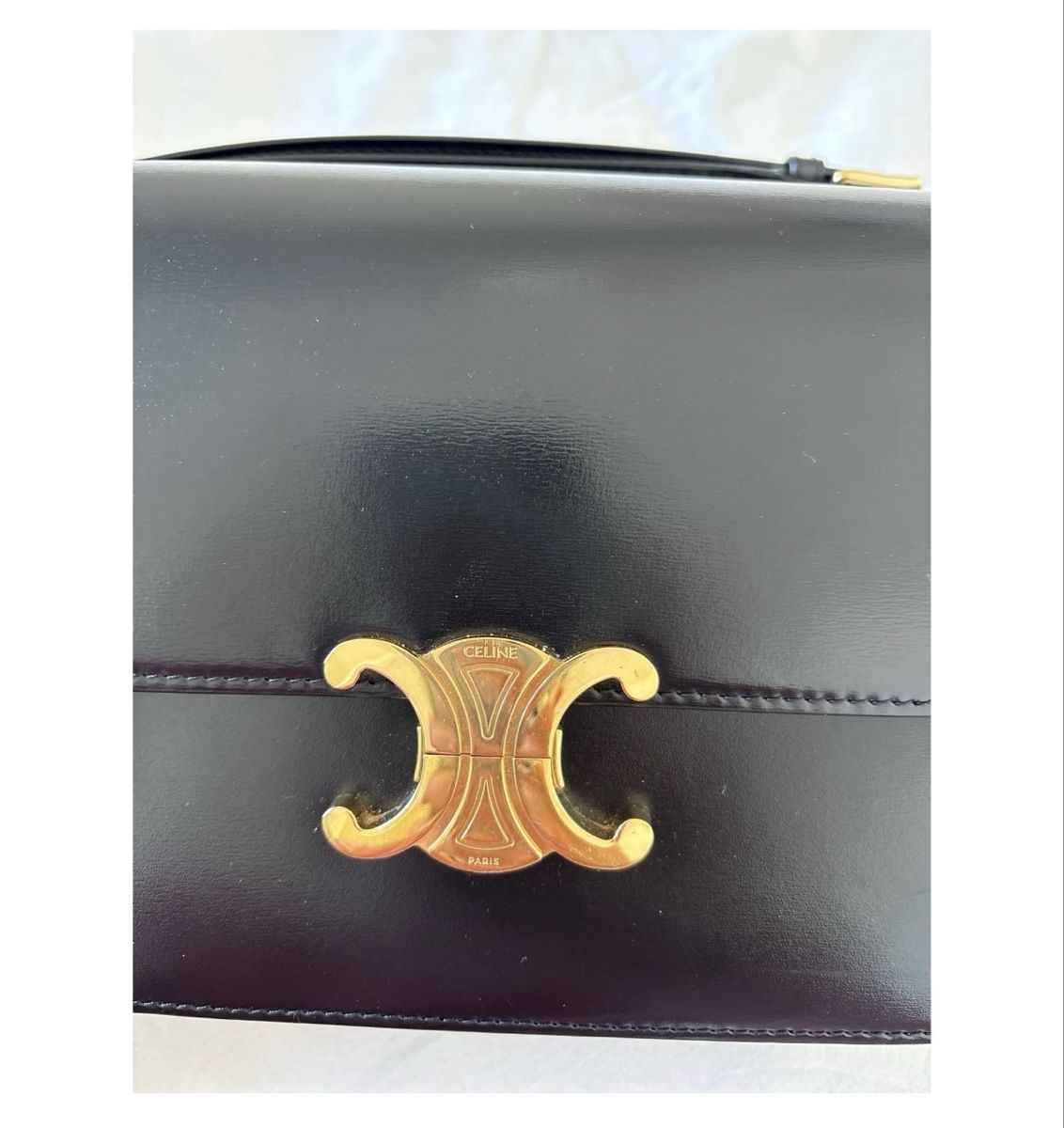 Celine Borse da donna: Celine Triomphe Medium Shoulder Bag Black Like New – Nuovo (secondo la descrizione) da Zug venduto da pv_xcx 1