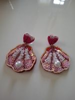 Boucles d'oreilles coquillage roses
