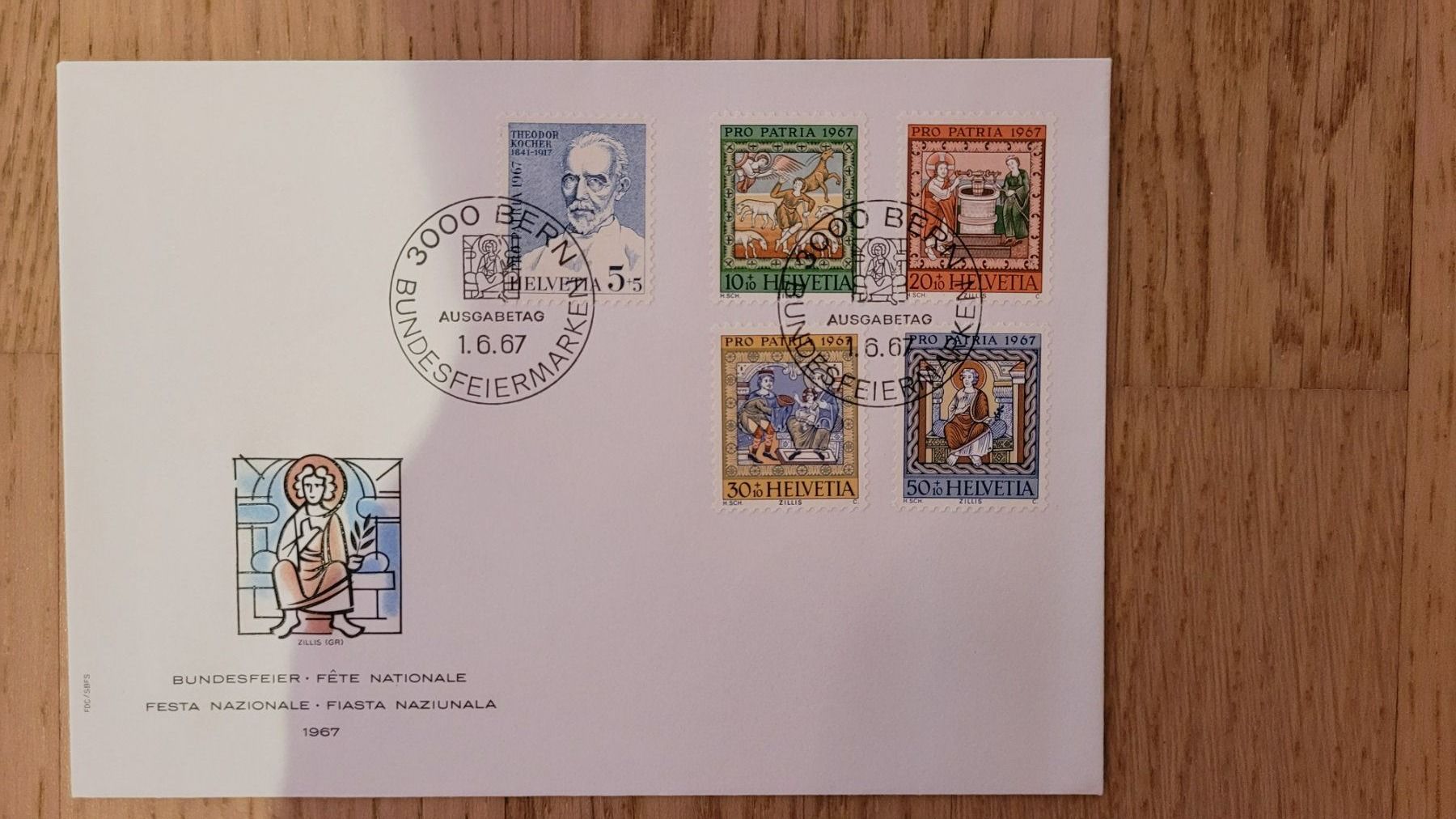 Tutti i francobolli: Ersttagsbrief 1967 Pro Patria – Usato da Niederwil SG venduto da kaseopeia