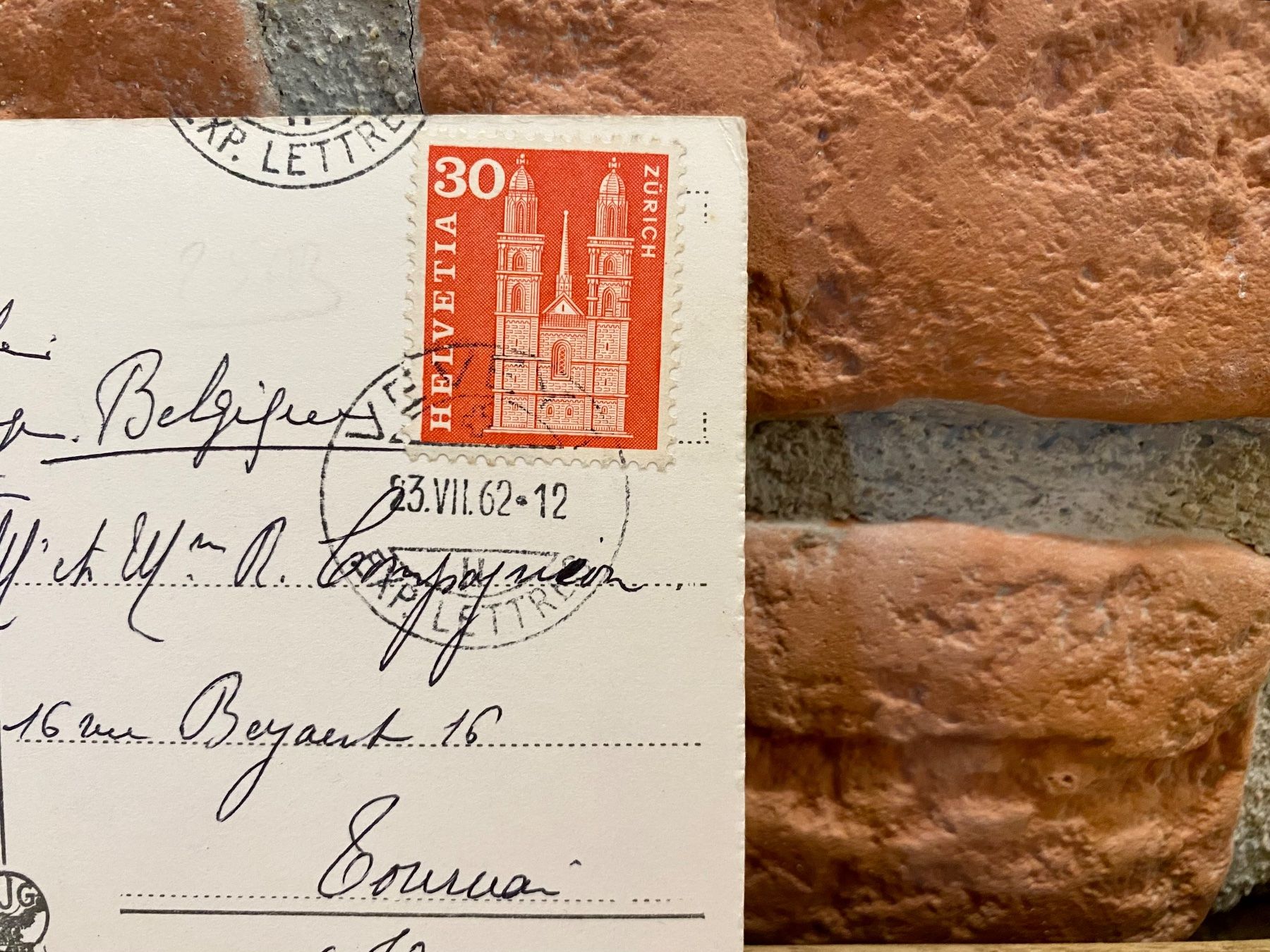Ansichtskarten: 1962 - PLACE DE MARCHÉ - Oldtimer - Vevey – Gebraucht aus Root von ENGLAND-TREASURES 3