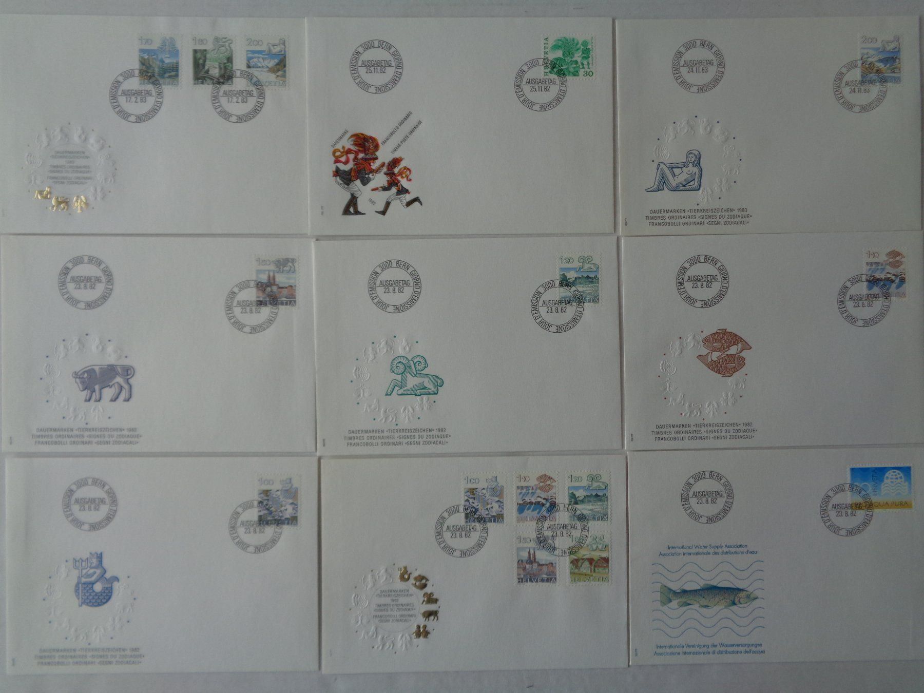 Alle Briefmarken: 84 Ersttagsbriefe – Gebraucht aus Chur von omonia 5