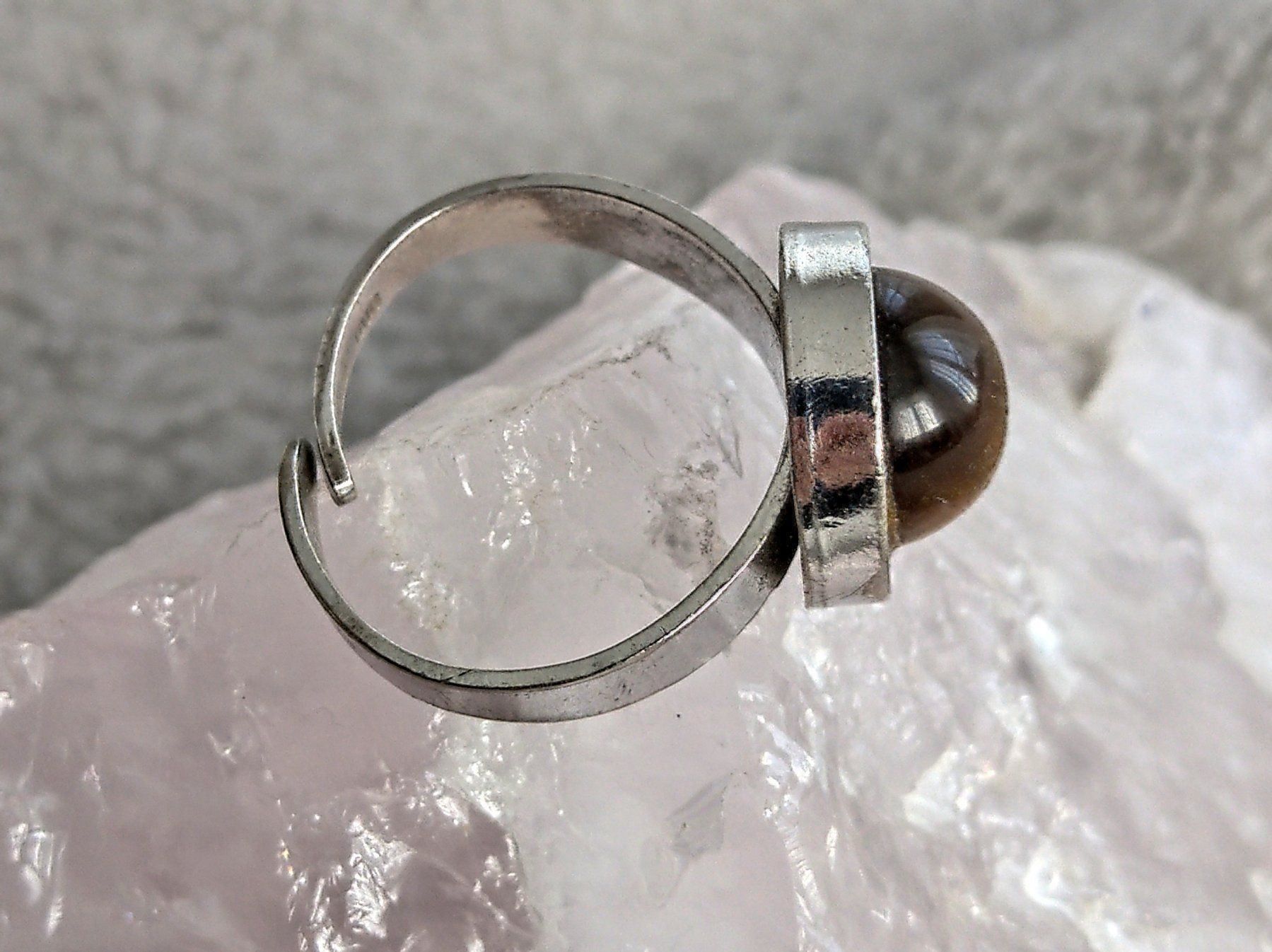 Anelli: Ring Silber 800 mit Tigerauge – Usato da Istighofen venduto da Ringparadies 1