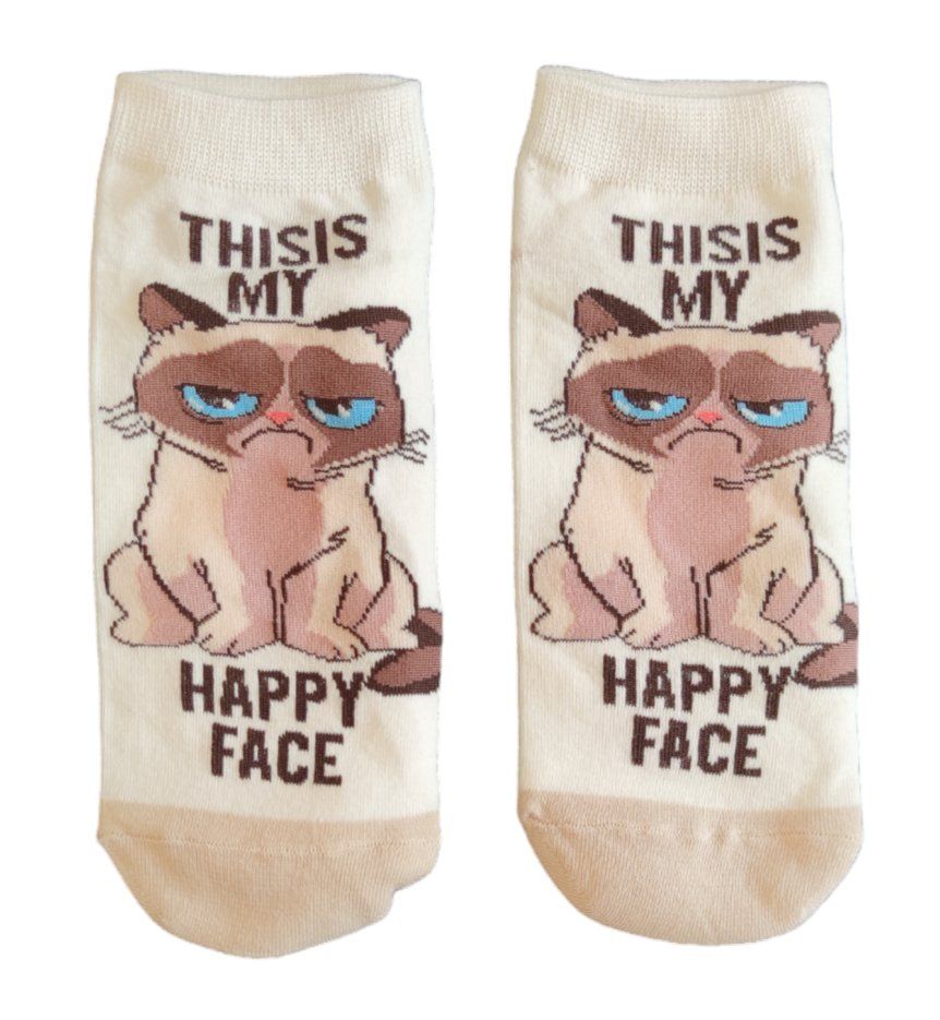 Chaussettes: Sneaker-Socken Grumpy-Cat / Katze / Cats – Neuf avec emballage d'origine à Zürich par amysmith