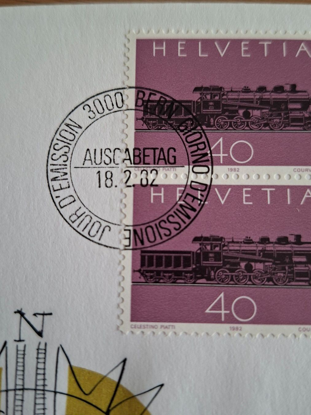 Tutti i francobolli: Gotthard Bahn 1982: Ersttagsbriefe – Nuovo (secondo la descrizione) da Hinterkappelen venduto da 1399 8