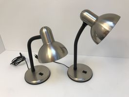 Vintage Design Tischleuchten aus Chromstahl 70er/80er Jahre