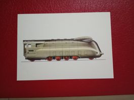 AK Bahn Kunst Color Zeichnung Svoboda Schnellzug Lokomotive