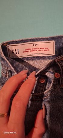 Jean Gap Cheeky Straight High Rise bleu taille 25RS