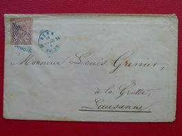 1854 Rayonbrief BERN: Nr.20, T.8 mit breitem Gruppenabstand!