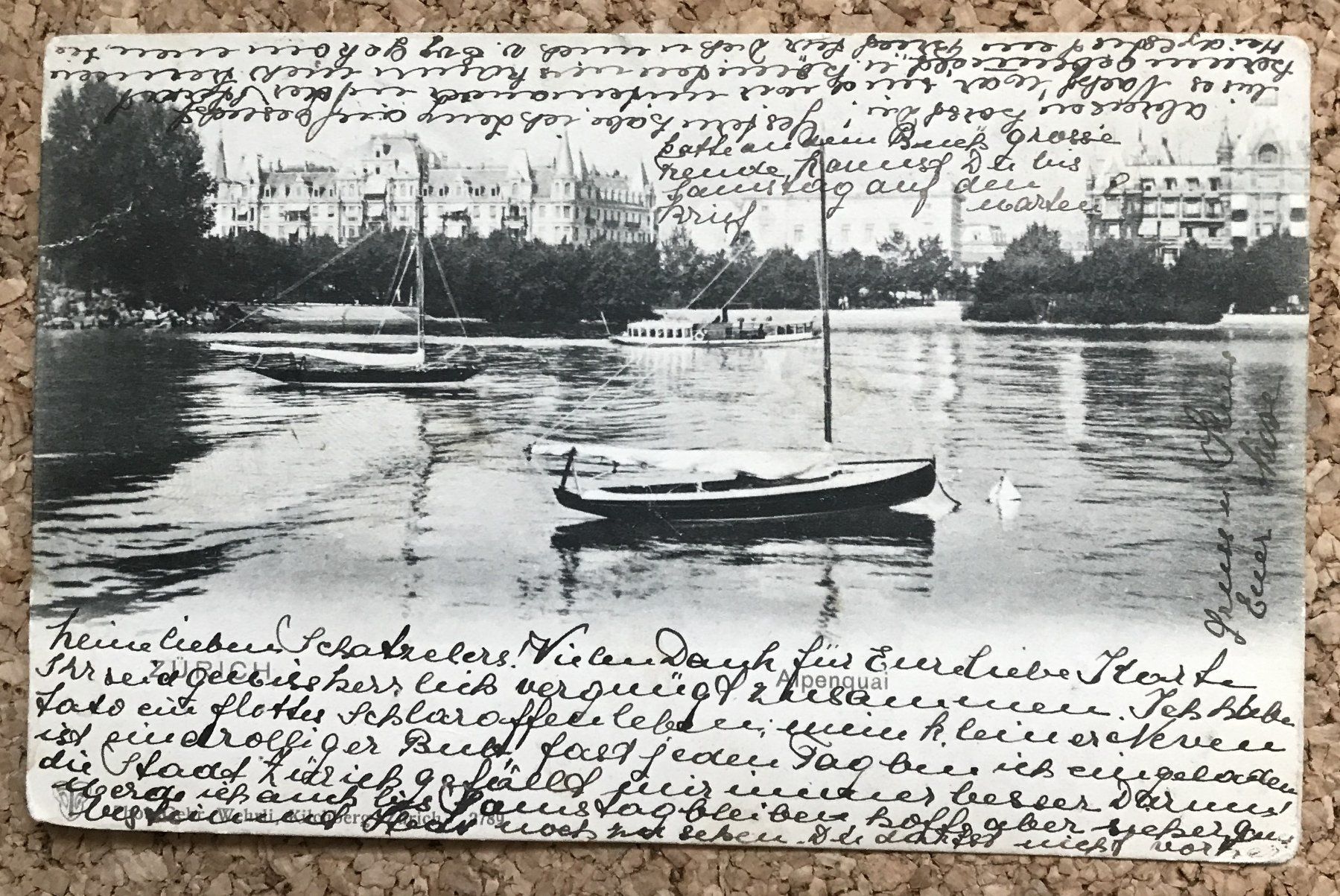 Cartoline postali: ANSICHTSKARTE ZÜRICH ALPENQUAI – Usato da Ostermundigen venduto da wini63