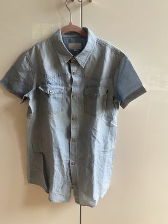 Camicia Gucci jeans maniche corte taglia 12 anni