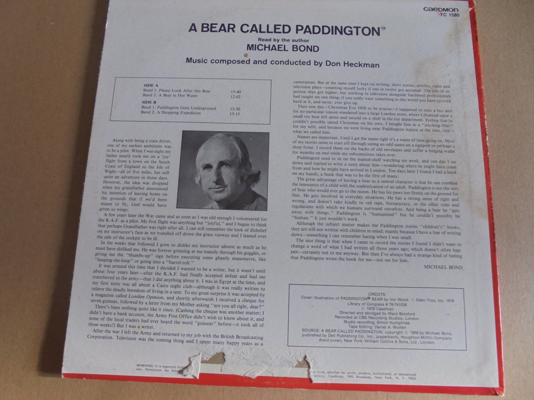 Dischi in vinile: " A Bear called Paddington " LP USA 1978 – Usato da Crissier venduto da Promopost 1